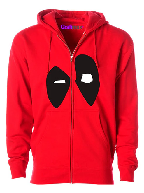 Polerón Deadpool Antihéroe Wade Wilson Juvenil Con Cierre Grafimax 1