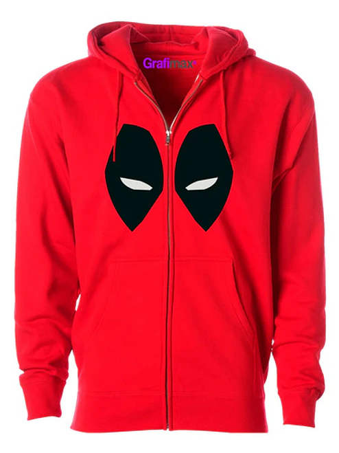 Polerón Deadpool Antihéroe Wade Wilson Juvenil Con Cierre Grafimax 7