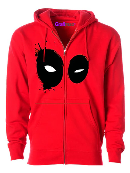 Polerón Deadpool Antihéroe Wade Wilson Juvenil Con Cierre Grafimax 8