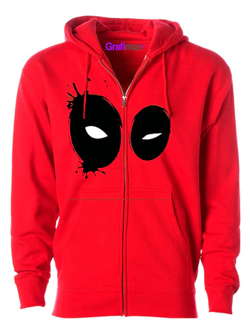 Polerón Deadpool Antihéroe Wade Wilson Juvenil Con Cierre Grafimax 8
