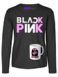 Pack Polera Blackpink Tazón Diseños Regalo Manga Larga Música Grafimax - Miniatura 3