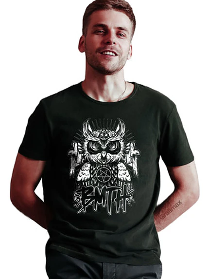 Polera Bring Me The Horizon Owl Buho Rock Música Grafimax 1