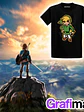 Polera Legend Of Zelda Link'S Draw Video Juegos Grafimax - Miniatura 2