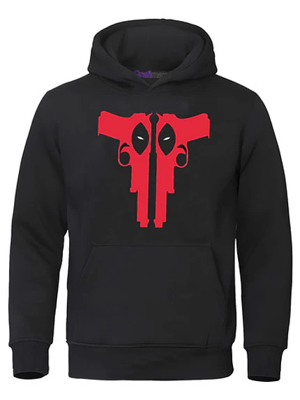 Polerón Deadpool Gunz Marvel Negro Grafimax 1