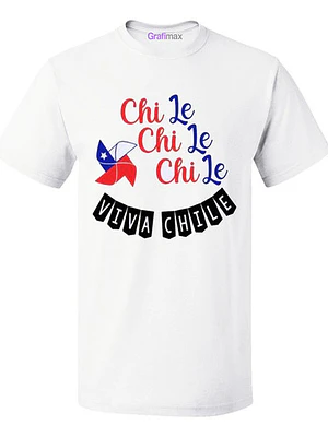 Polera Blanca Chi Chi Chi Le Le Le Viva Chile Grafimax