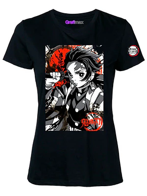 Polera Kimetsu No Yaiba Tanjiro Kamado Mujer Anime Grafimax