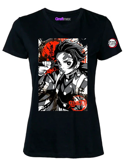 Polera Kimetsu No Yaiba Tanjiro Kamado Mujer Anime Grafimax 1