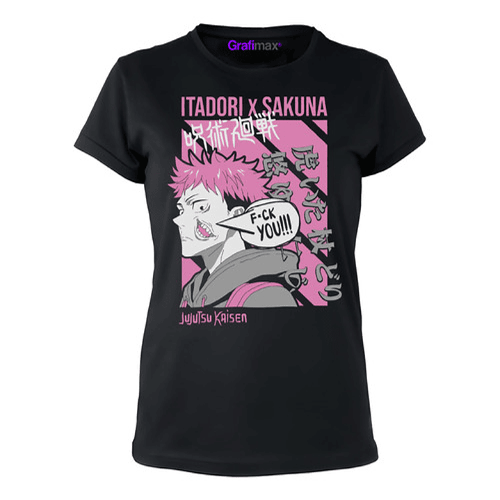 Polera Jujutsu Kaisen Itadori Sukuna Anime Mujer  Grafimax 1