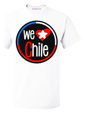 Polera We Love Chile Fiestas Patrias 18 Sept Grafimax