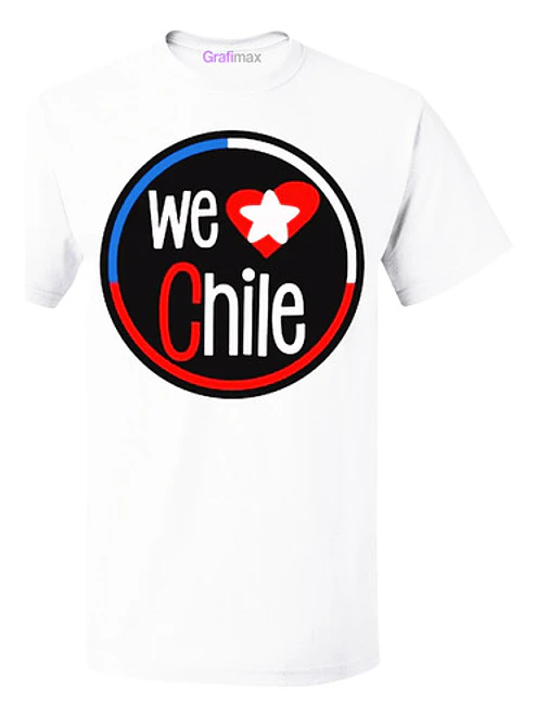 Polera We Love Chile Fiestas Patrias 18 Sept Grafimax 1