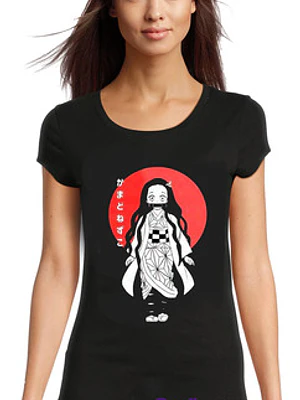 Polera Mujer Nezuko Kimetsu No Yaiba Demon Slayer Grafimax