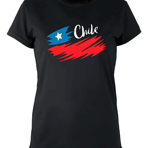 Polera Chile Bandera Mancha Fiestas Patrias Mujer Grafimax