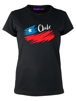 Polera Chile Bandera Mancha Fiestas Patrias Mujer Grafimax