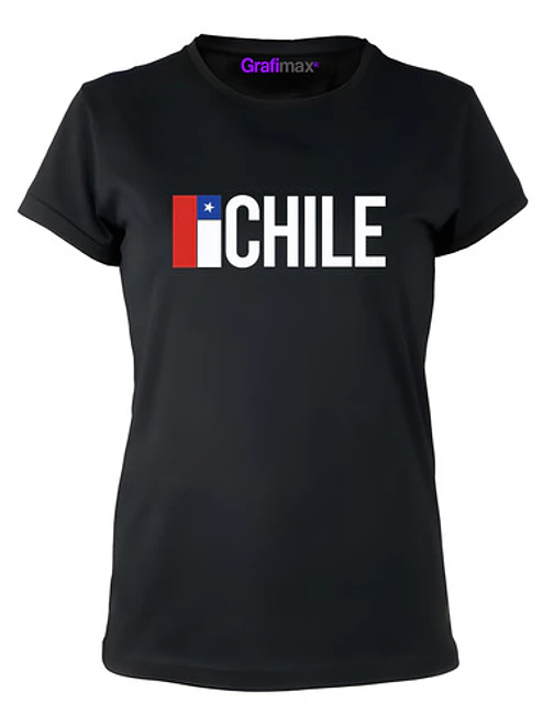 Polera Chile Bandera Fiestas Patrias Mujer Nacional Grafimax 1