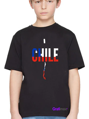 Polera Chile Mapa Fiestas Patrias 18 Niño Colores Grafimax