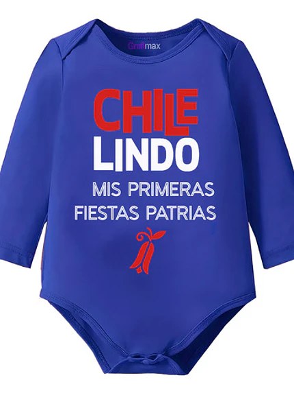 Body Bebé Pilucho Mis Fiestas Patrias Chile Lindo Grafimax 1