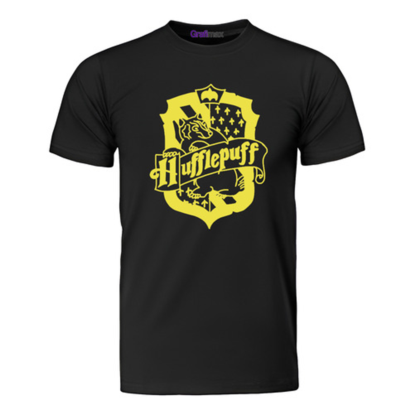 Polera Harry Potter Hufflepuff Shield Libro Grafimax 1