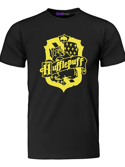 Polera Harry Potter Hufflepuff Shield Libro Grafimax 1