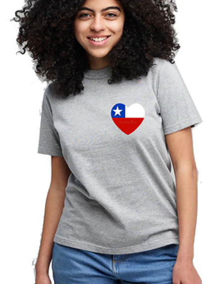 Polera Corazón Chile Insignia Fiestas Patrias Mujer Grafimax 7