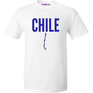 Polera Blanca Fiestas Patrias Chile 18 Mapa Unisex Grafimax