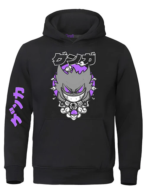 Polerón Gengar Todas Las Tallas Unisex Poke Go Diseños Grafimax 14