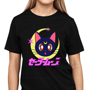 Polera Mujer Sailor Moon Luna Face Anime Grafimax