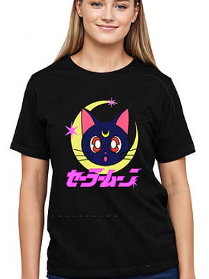 Polera Mujer Sailor Moon Luna Face Anime Grafimax