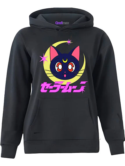 Polerón Sailor Moon Luna Face Mujer Anime Grafimax 1