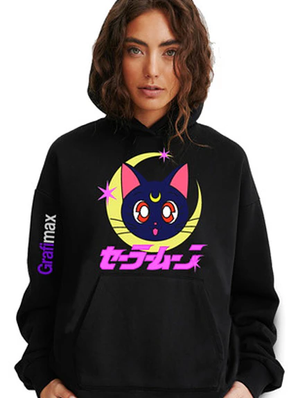 Polerón Sailor Moon Luna Face Mujer Anime Grafimax 2