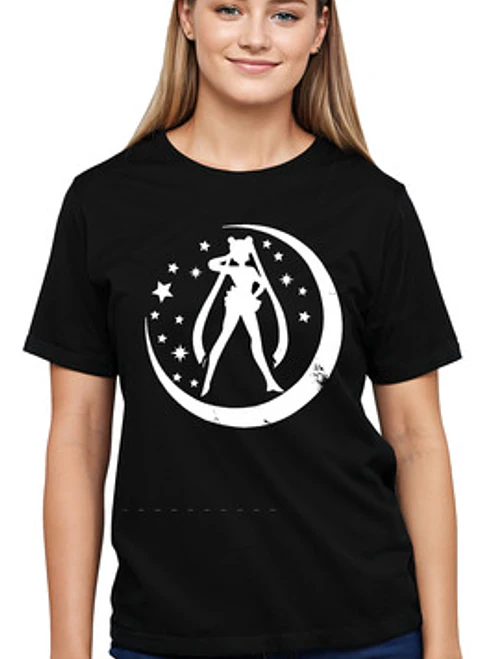 Polera Sailor Moon Serena Silueta Blanca Anime Grafimax 1