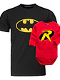 Pack Poleras Papá E Hijo Body Batman Y Robin - Grafimax - Miniatura 1