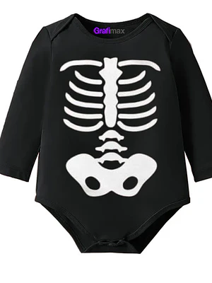 Body Pilucho bebé Halloween Huesitos Disfraz Grafimax