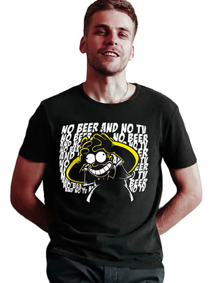 Polera Homero No Beer Simpsons Series Grafimax 1