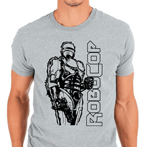 Polera Robocop Retro Gris Películas Gfmx