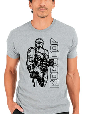 Polera Robocop Retro Gris Películas Gfmx