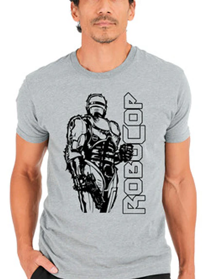 Polera Robocop Retro Gris Películas Gfmx 1