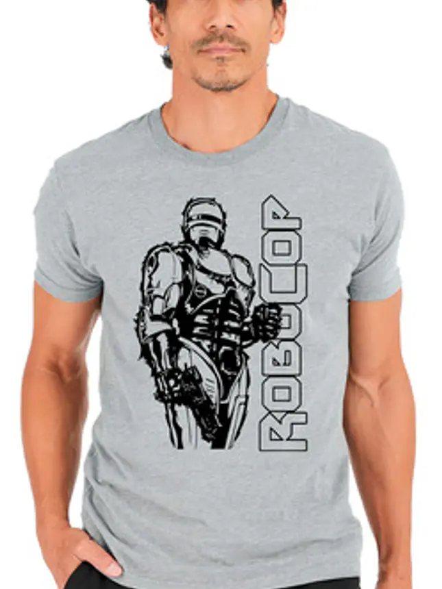 Polera Robocop Retro Gris Películas Gfmx 1