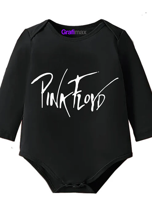 Body bebé Pilucho Pink Floyd Rock Negro Grafimax 1
