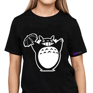 Polera Mujer Oversize Totoro Paraguas Grafimax