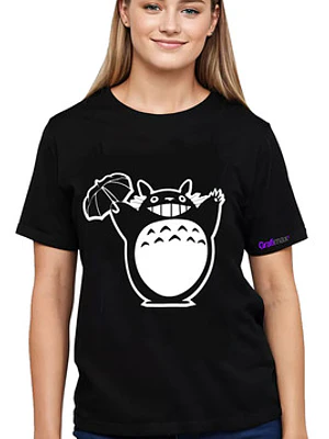 Polera Mujer Oversize Totoro Paraguas Grafimax