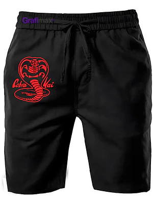 Short PantalÃ³n De Buzo Hombre AlgodÃ³n Cobra Kai Grafimax