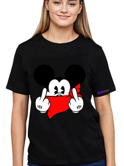 Polera Mujer Oversize Mickey PaÃ±uelo Grafimax 1