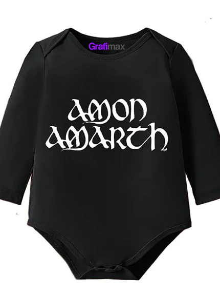 Body bebé Pilucho Amon Amarth Rock Metal Negro Grafimax 1