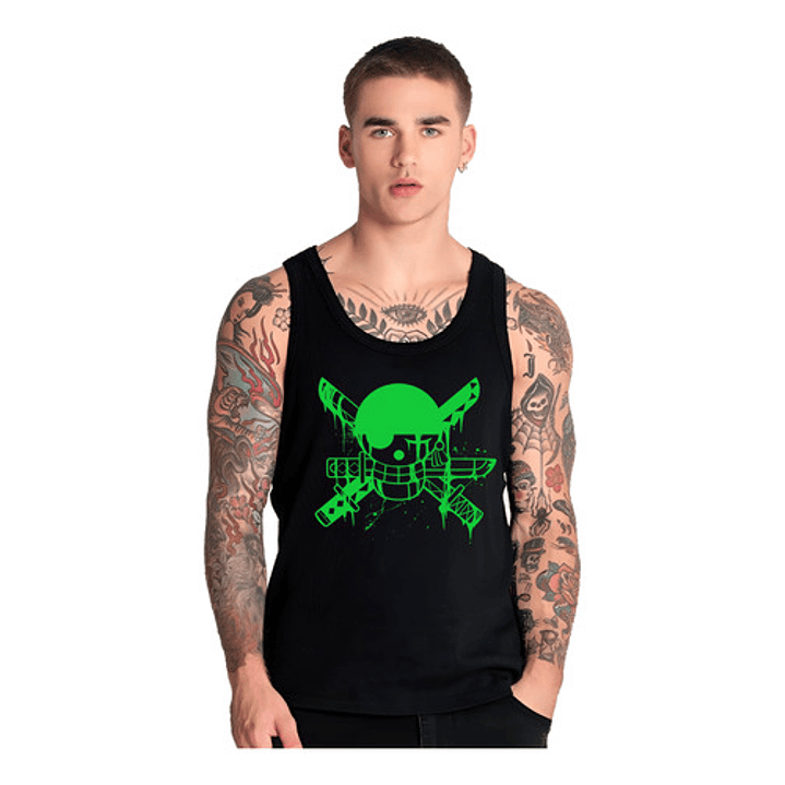 Polera Sin Manga Musculosa Zoro Anime One Piece Grafimax 1