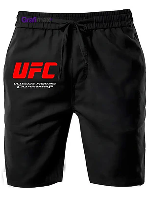 Shorts Pantalón De Buzo Hombre Algodón Ufc Grafimax