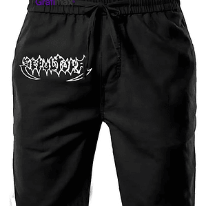 Shorts Pantalón De Buzo Hombre Algodón Sepultura Míºsica Grafimax