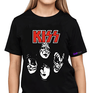 Polera Mujer Oversize Kiss Banda Rock Míºsica Grafimax