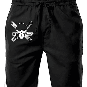 Shorts Pantalón De Buzo Algodón One Piece Skull Grafimax