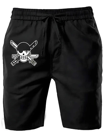 Shorts Pantalón De Buzo Algodón One Piece Skull Grafimax 1