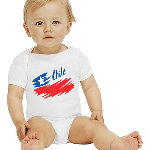 Body Bebé Manga Corta Bandera Chile Fiestas Patrias Grafimax
